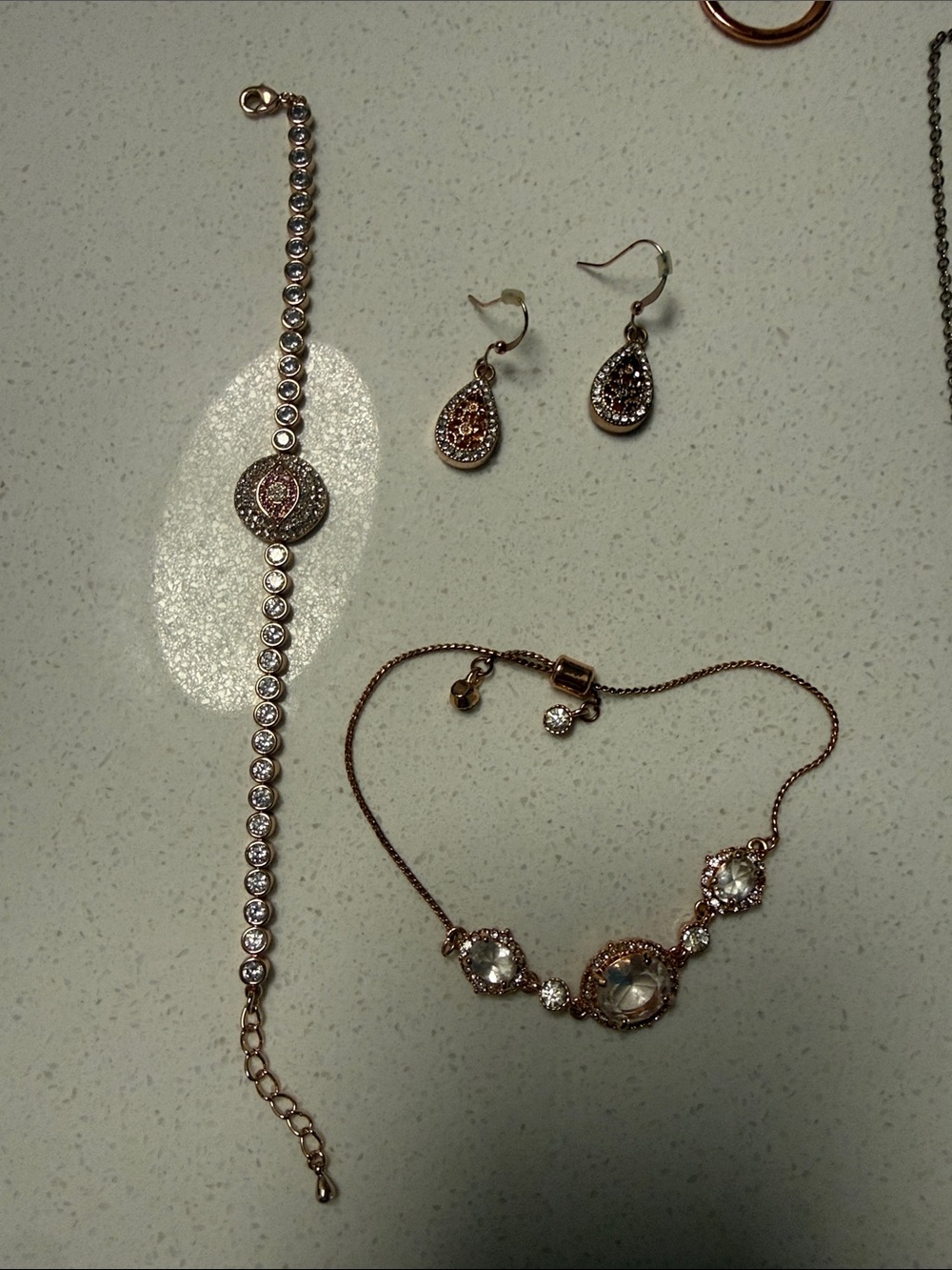 Rose gold Rhinestone Jewelry Lot - Picture 4 of 6